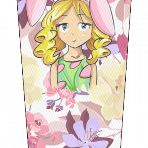 Easter Girl Floral bgnd V1