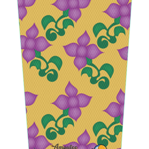 Purple Geo Flowers goldbgnd V1