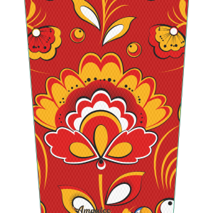 Red n Gold Flowers wred bgnd V1