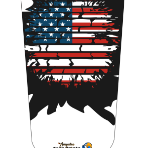 American Flag Circlular Broken Wall Black V1