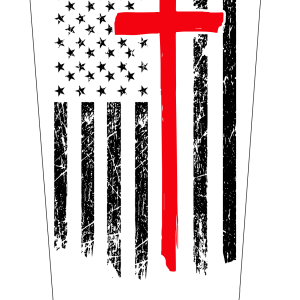 American Flag with Cross V1