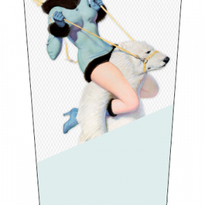 Pinup Girl Rides Polar bear V1