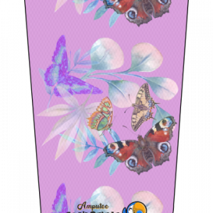 Butterflies n Flowers Pink Pattern V1