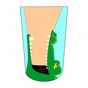 shrinker sock art above the knee
