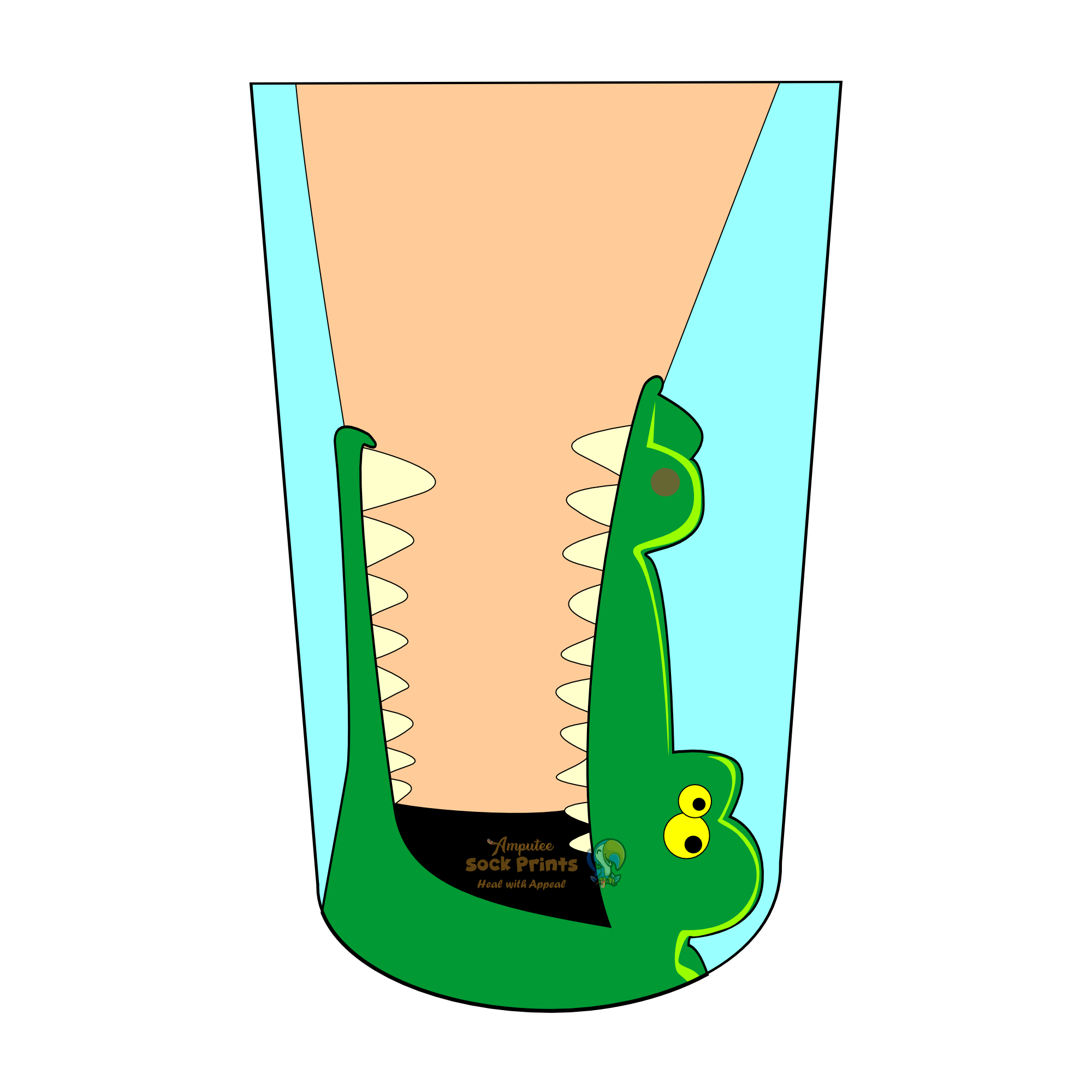 shrinker sock art above the knee