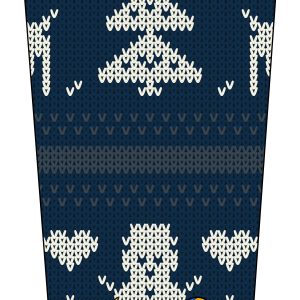 Knitted Blue Sock Tree V1