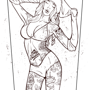 Christmas Tattoo Gal V2