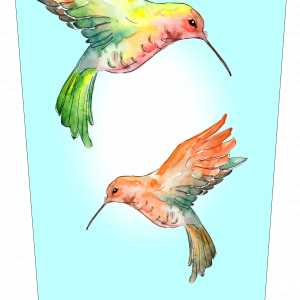 Watercolor Hummingbirds V2