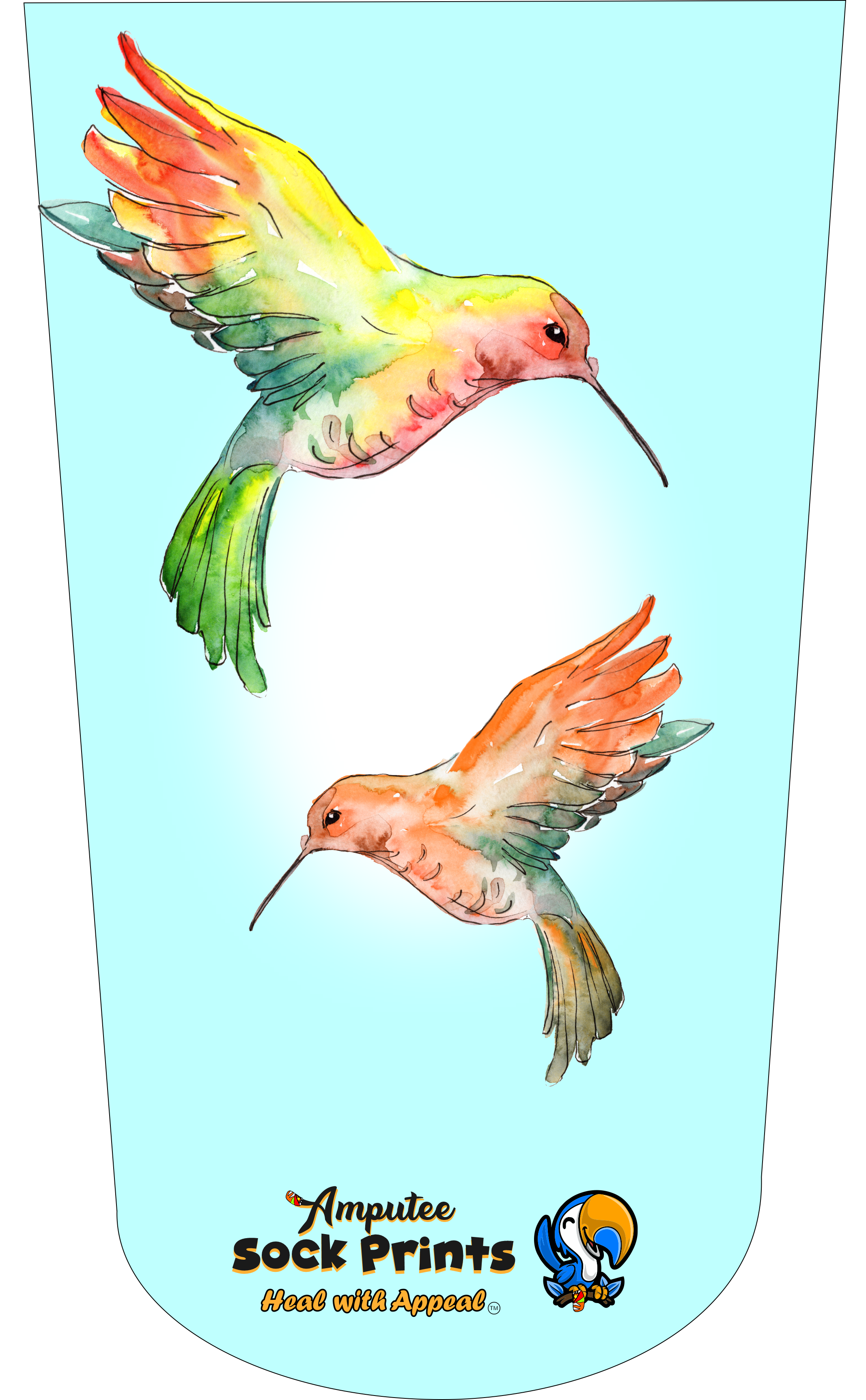 Watercolor Hummingbirds V2