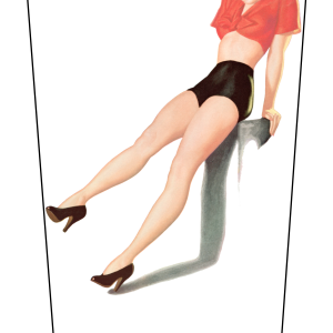 Woman Sitting on Ledge V1