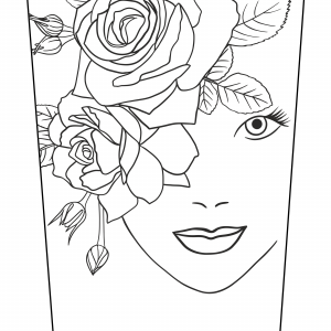 Female lineart portrait V1
