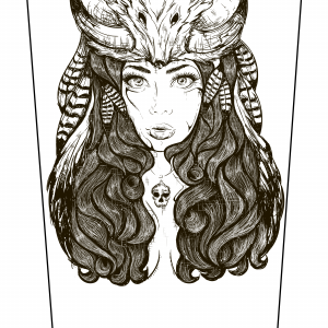 Female lineart portrait V4