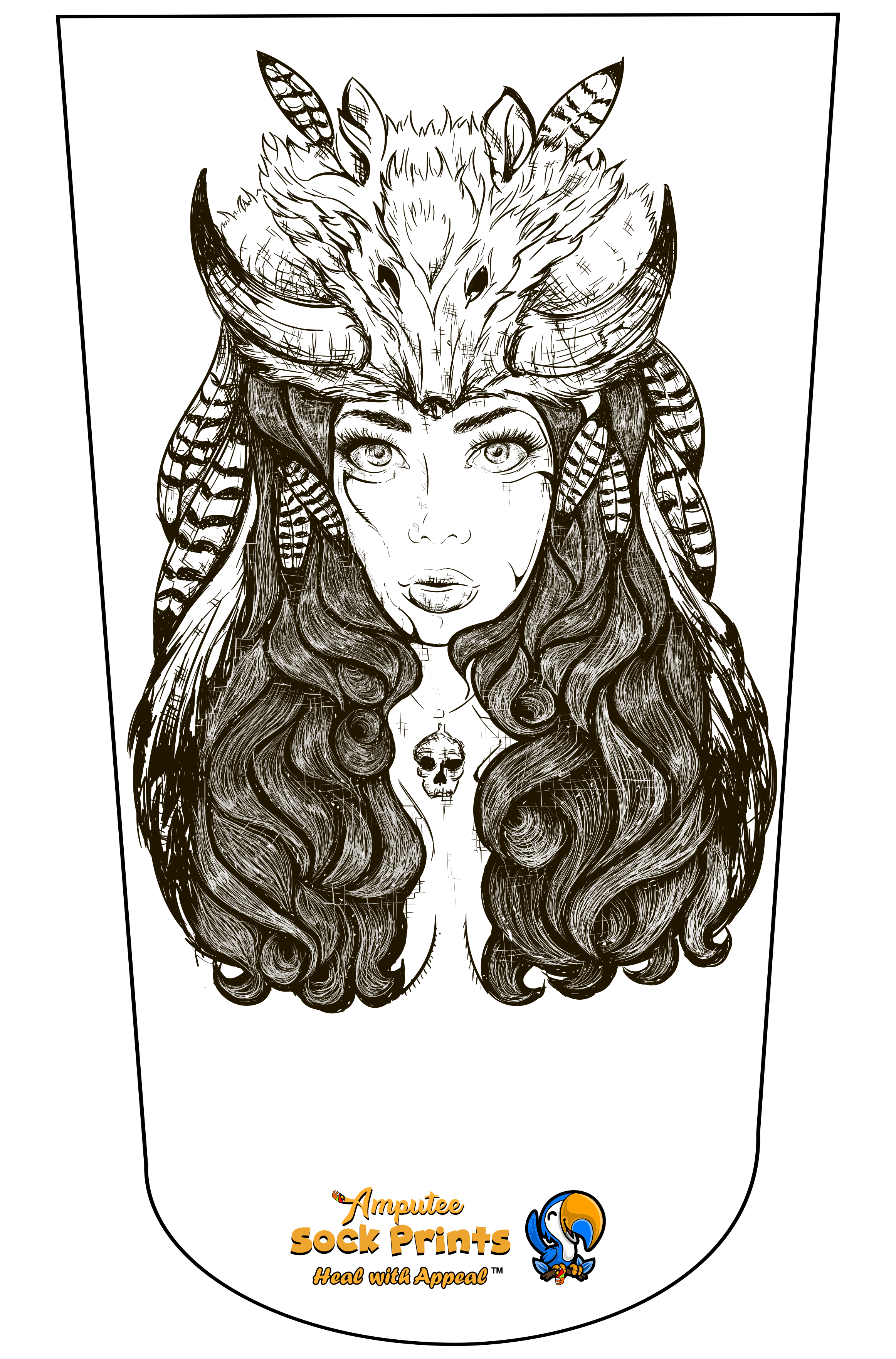 Female lineart portrait V4