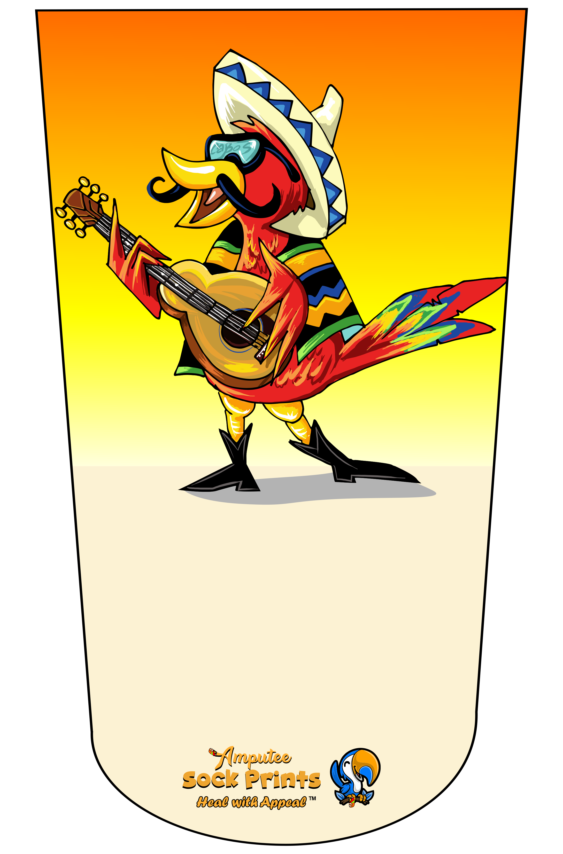 Red parrot w guitar V2