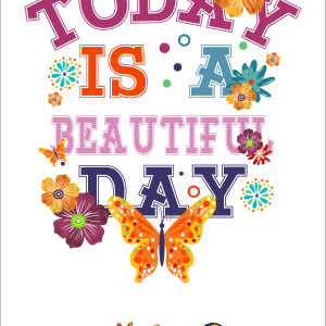 Amputee Sock "Today is a beautiful day V1", Prosthetic Limb Sock, 3ply Stump Sock