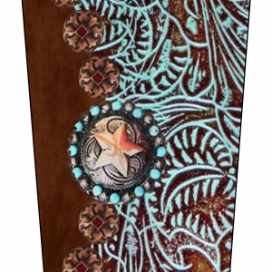 Amputee Sock "Western tooled pattern V6",Stump Sock, Prosthetic Limb Sock
