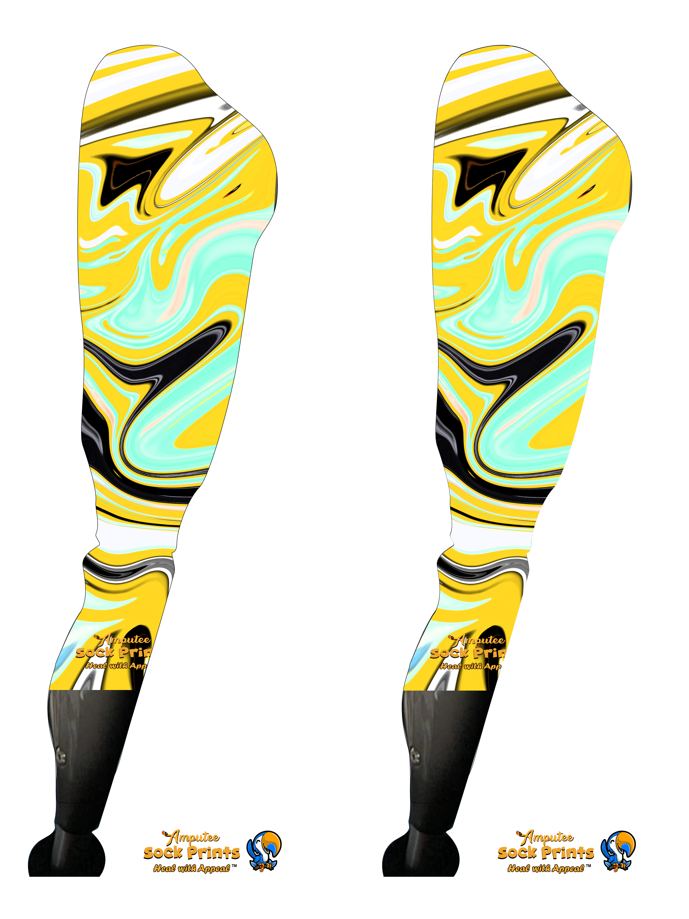 Abstract gold swirls v1 BOOT PAIR