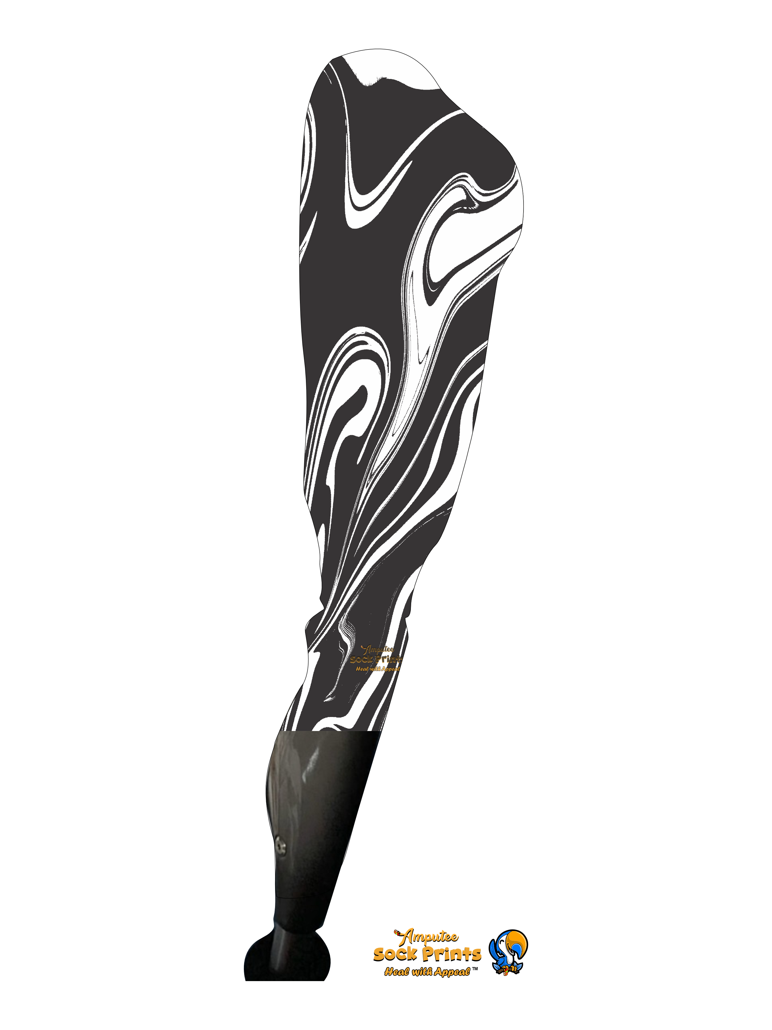 Abstract BW swirls V1 BOOT