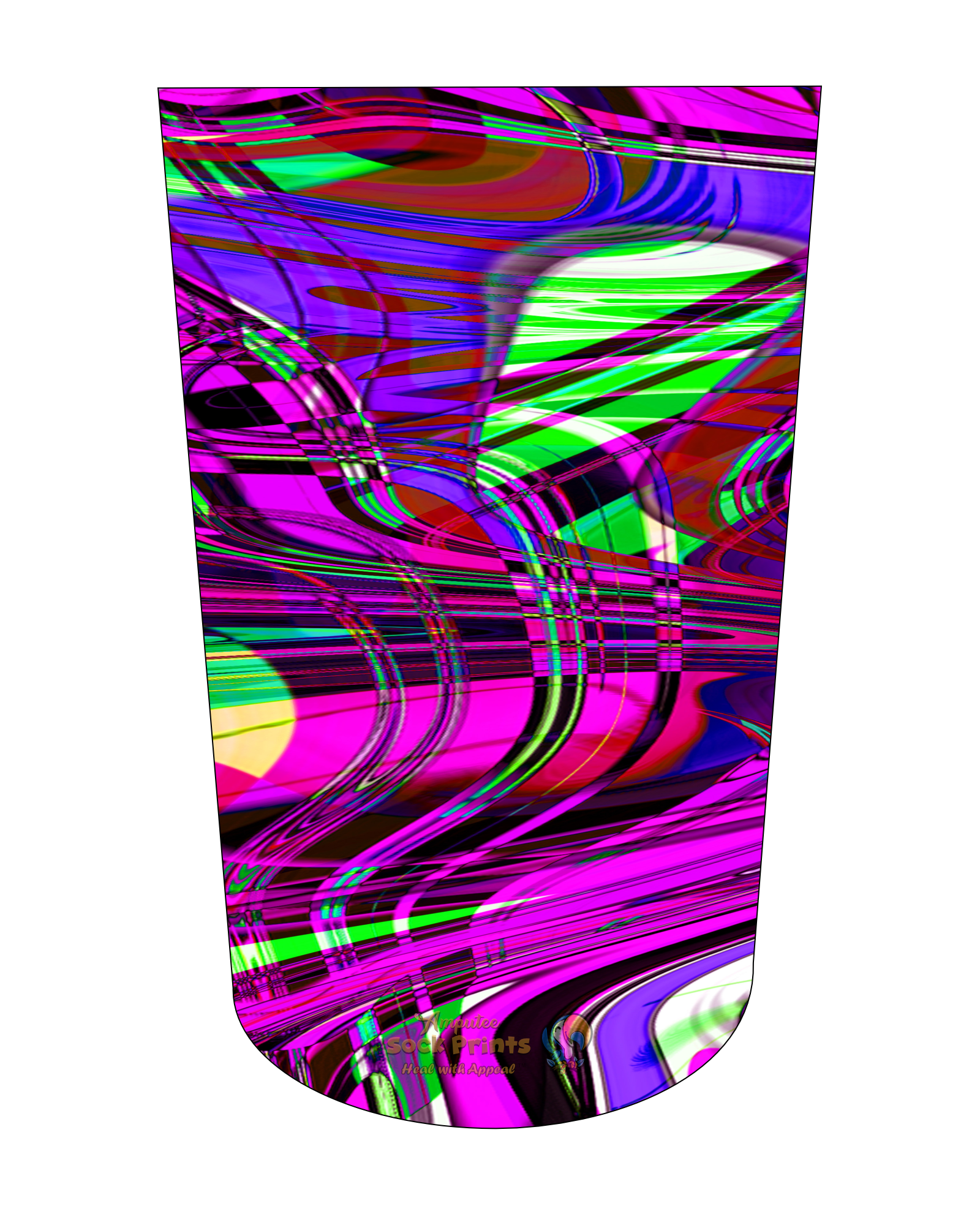 shrinker sock for amputee Bold rich pattern V10
