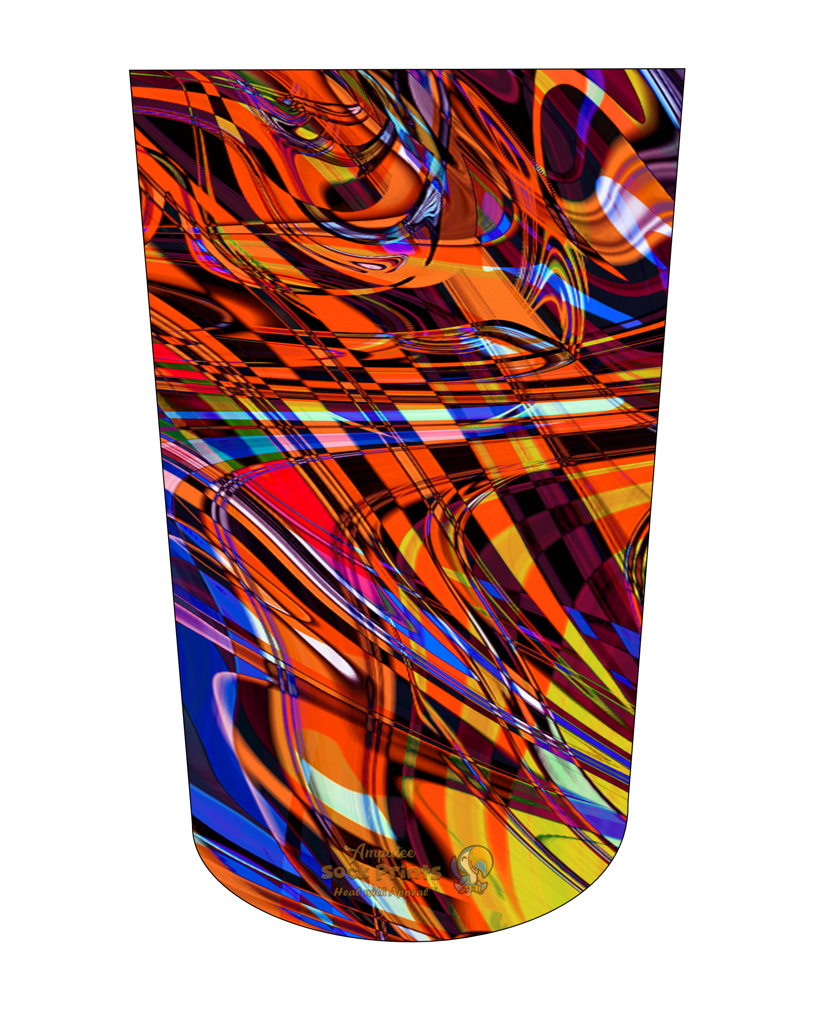 shrinker sock for amputation Bold rich pattern V5
