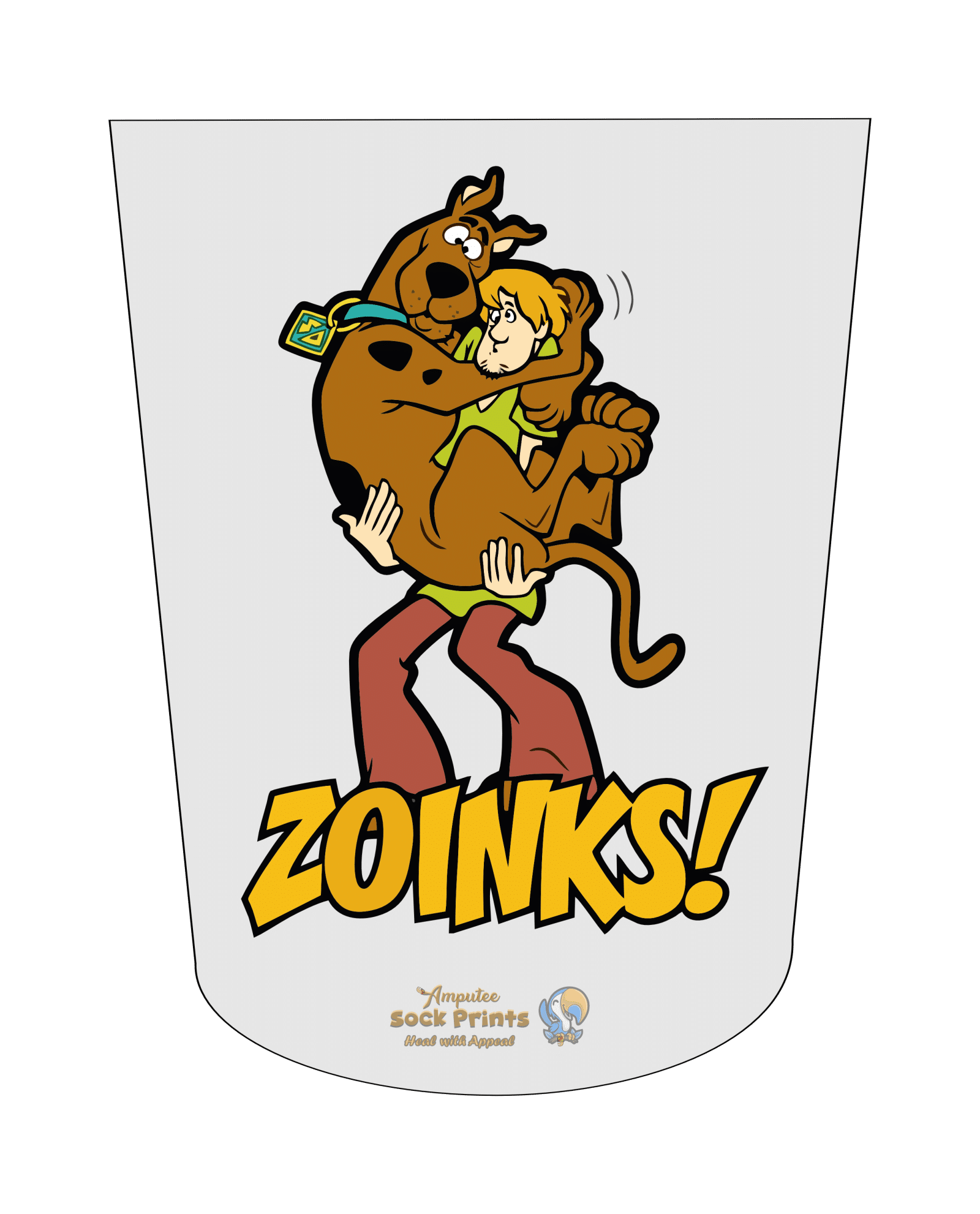 3ply stump sock scooby art
