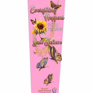 Prosthetic Sleeve Art "Everything happens for a reason Pink V1" Sleeve Cover