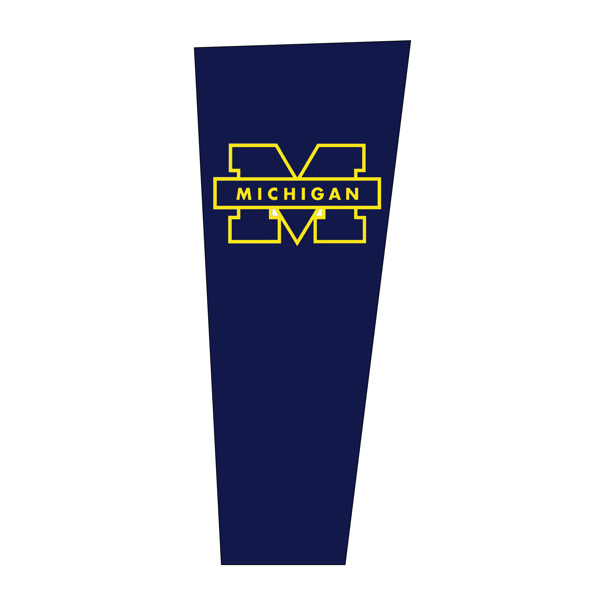 Michigan Wolverines V2 SLEEVE XL Mockup