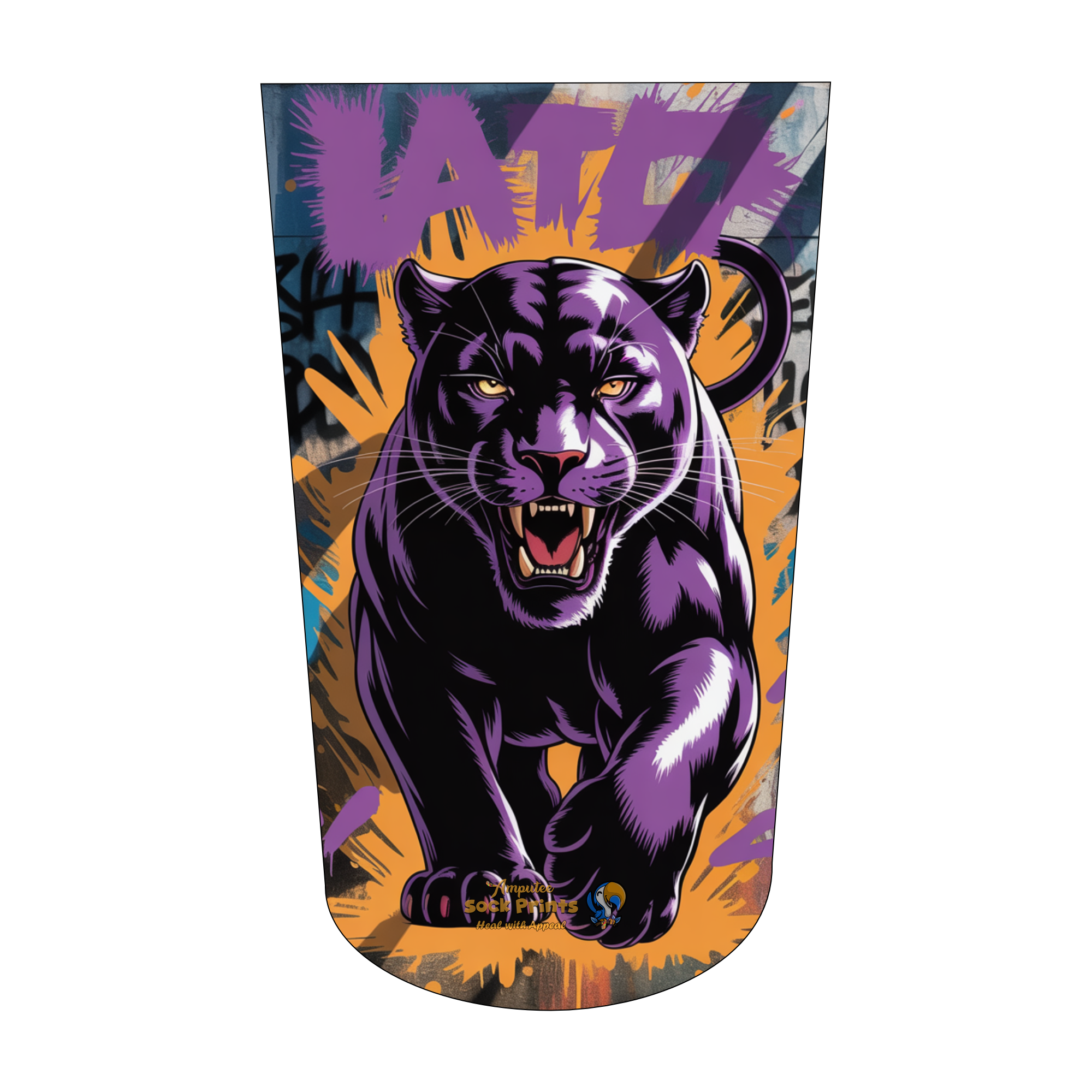 Amputee sock, Panther through wall V2 BTKA