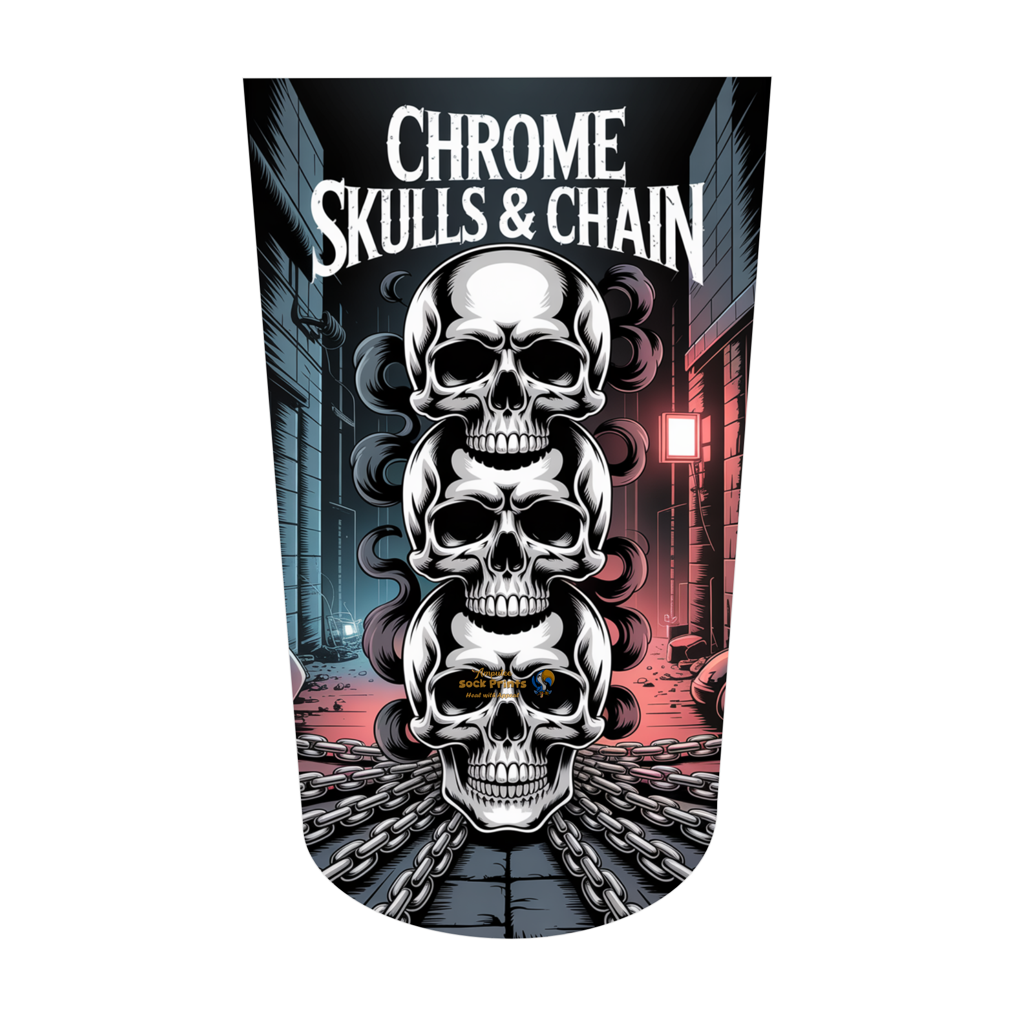 amputee sock, Skull n chains V3 BTKA