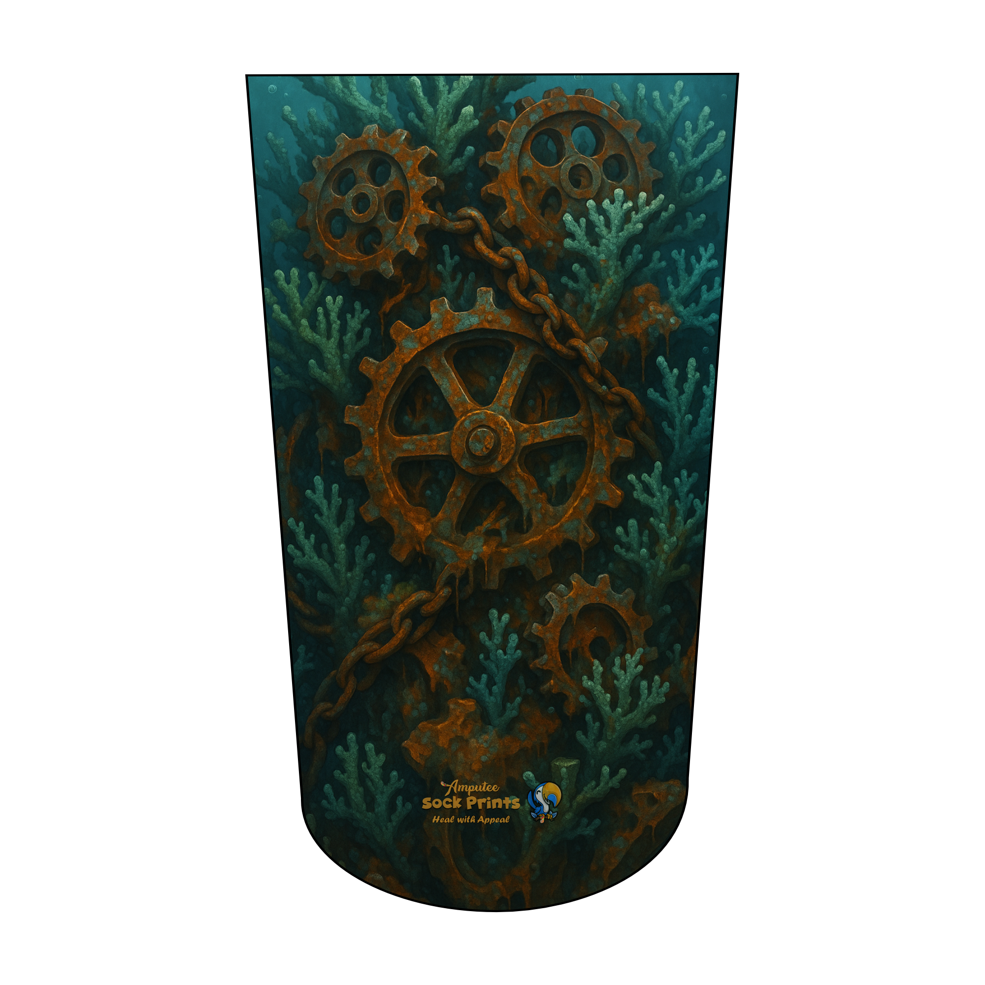 Amputee Socks, Steampunk gears V1 BTKA